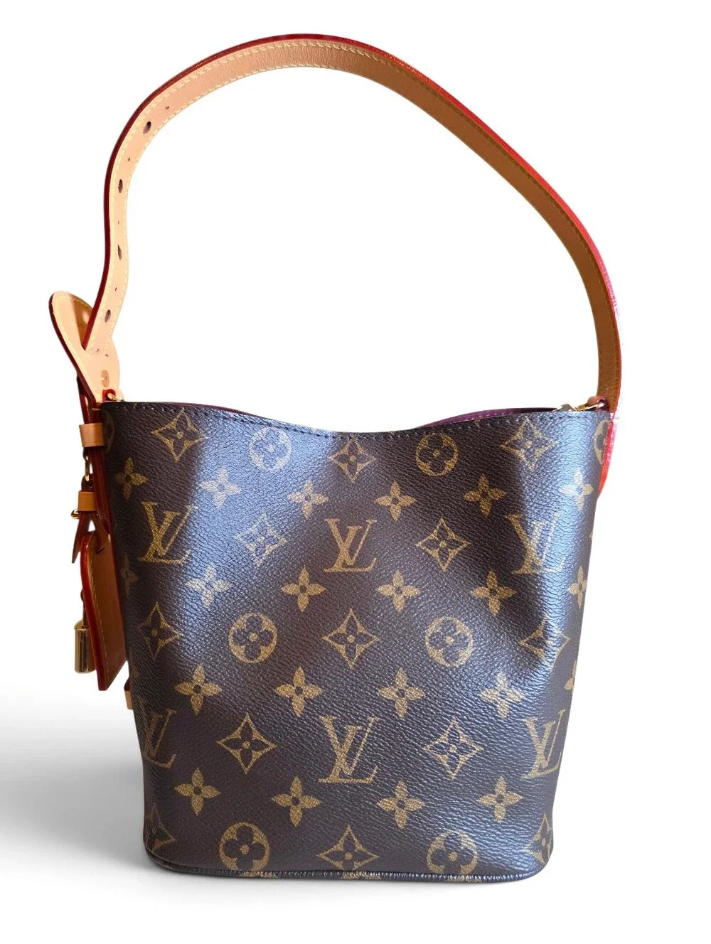 Louis Vuitton ALL IN MM  Brown Monogram Canvas Shoulder Crossbody Bucket Bag